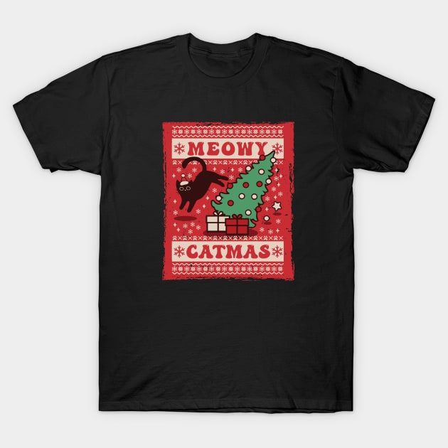 Meowy Catmas T-Shirt by bimario